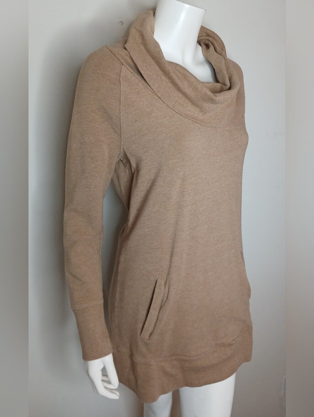 Mossimo Cozy Cowl Neck Tunic Sweatshirt - Camel